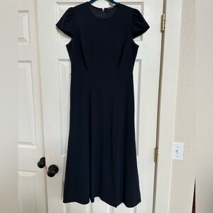 Elie Tahari Navy Midi Dress Sz 8